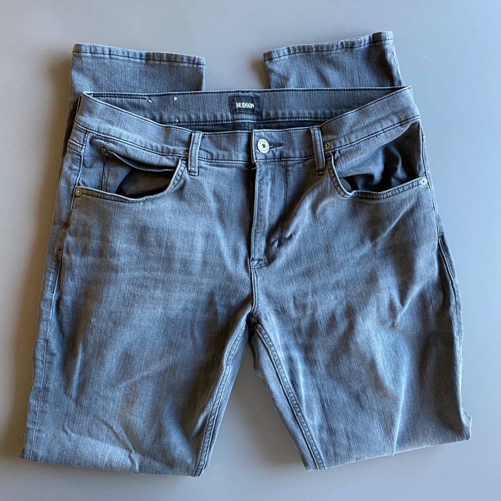Hudson Blake Slim Straight Dark Gray size 36 jeans